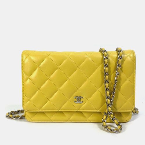 Cc Coco Mark Matelasse Quilted Chain Wallet/Long Wallet Lambskin - Chanel - Modalova