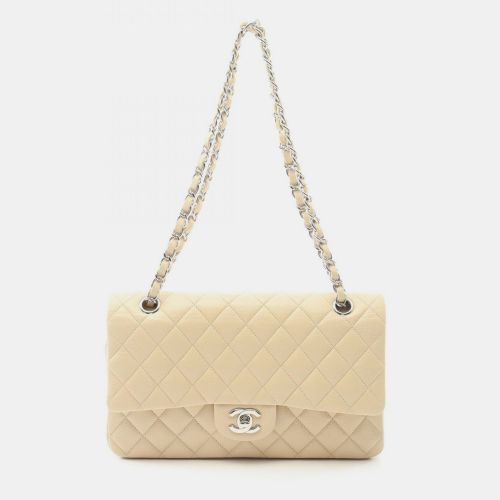 Chanel Classic Double Flap Small Beige Leather Shoulder Bag - Chanel - Modalova