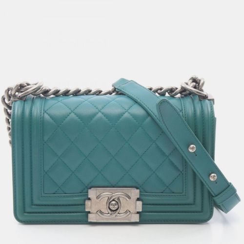 Chanel Boy Small Green Leather Shoulder Bag - Chanel - Modalova