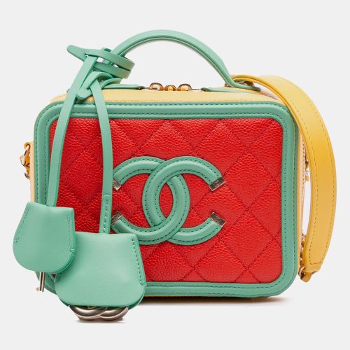 Chanel Multicolor Small Tricolor Caviar CC Filigree Vanity Case - Chanel - Modalova