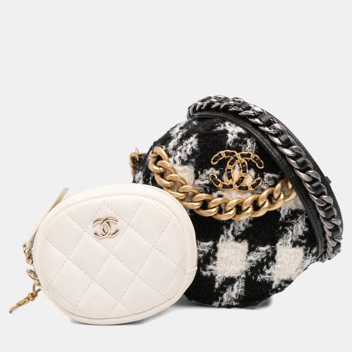 Chanel Multicolor Tweed 19 Round Clutch with Chain and Coin Purse - Chanel - Modalova
