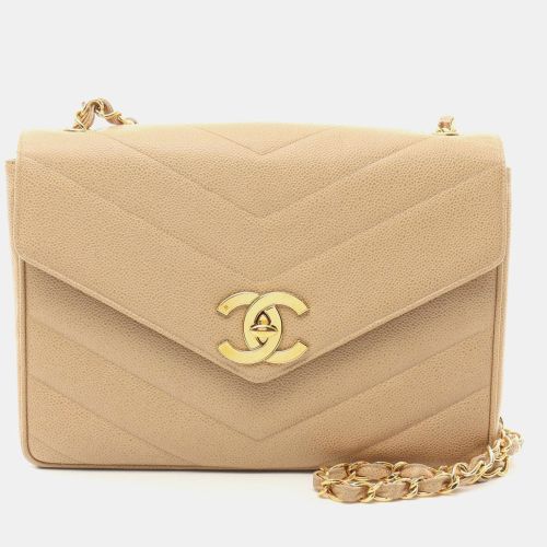 V Stitch Chain Crossbody Shoulder Bag Leather - Chanel - Modalova