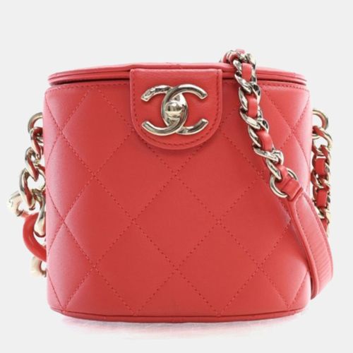 Coral Lambskin Resin Elegant Chain Vanity Case - Chanel - Modalova