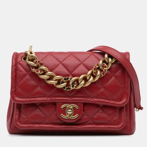 Small Quilted Lambskin Chain Link Flap - Chanel - Modalova