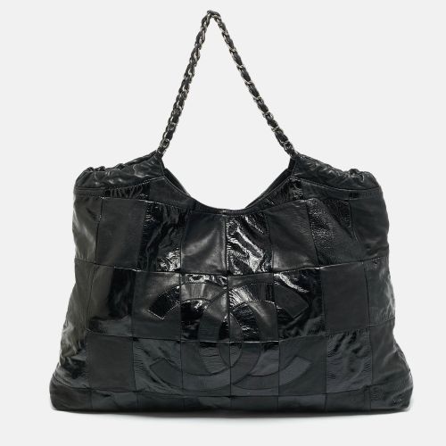 Chanel Black Leather and Patent Leather Large Patchwork Brooklyn Cabas Tote - Chanel - Modalova