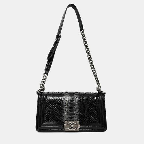 Chanel 2014-15 Black/Grey Python Medium Boy Bag - Chanel - Modalova