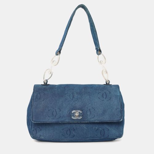 Chanel 2002-03 Blue Denim CC Single Flap Bag - Chanel - Modalova