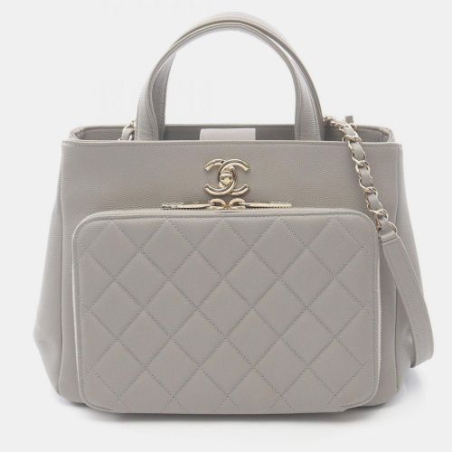 Chanel Affinity Matelasse Shoulder Bag Calfskin (Cowhide) Grey - Chanel - Modalova