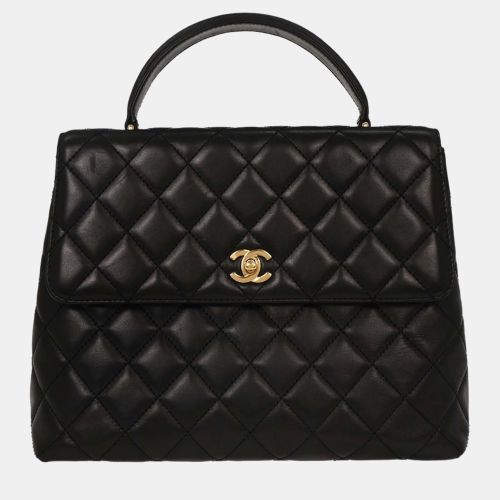 Chanel Black Lambskin Top Handle Handbag - Chanel - Modalova