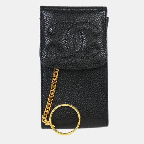 Chanel Black Calfskin Cigarette Case Key Holder Small - Chanel - Modalova
