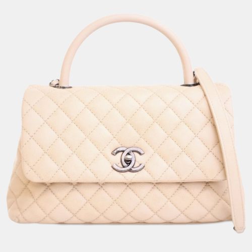 Chanel Brown Medium Quilted Caviar Coco Top Handle Bag - Chanel - Modalova