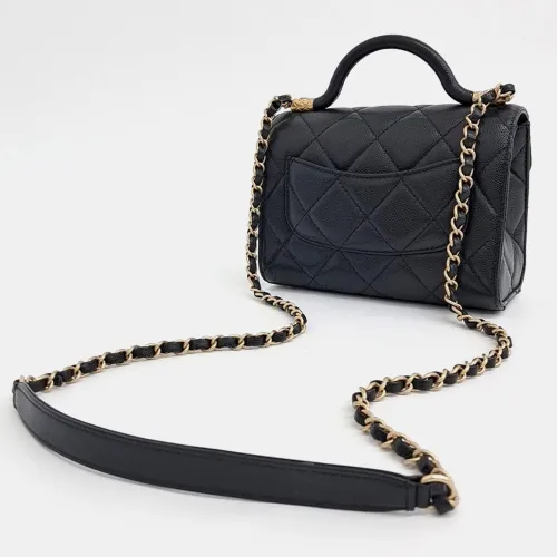 Top Handle Mini Rectangular Grained Calfskin Leather Top Handle Bag - Chanel - Modalova