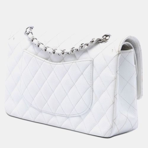 Classic Medium Caviar Silver Hardware Double Flap Shoulder Bag - Chanel - Modalova