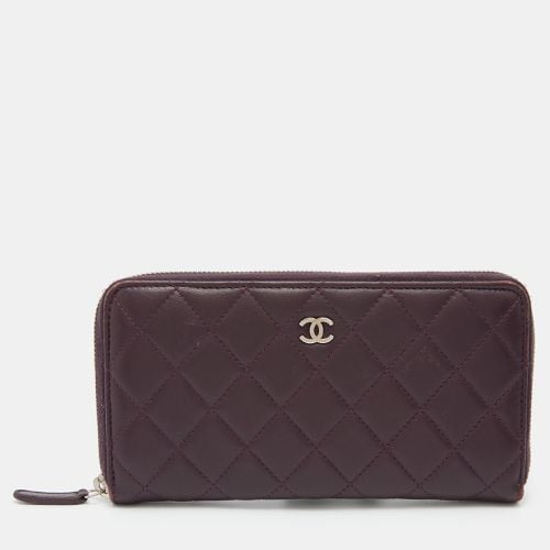 Quilted Leather CC Zip Around Wallet - Chanel - Modalova