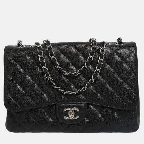 Chanel Black Caviar Quilted Maxi Single Flap Bag - Chanel - Modalova