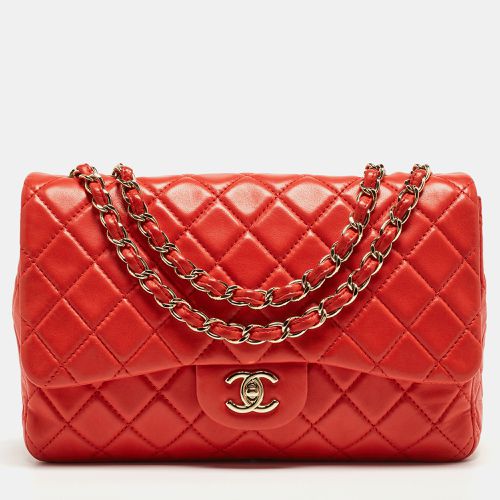 Quilted Lambskin Leather Jumbo Classic Single Flap Bag - Chanel - Modalova