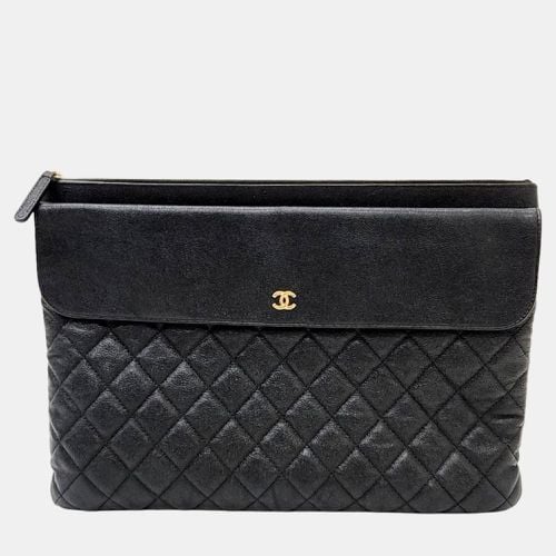 Chanel Black Caviar Pocket Large Clutch - Chanel - Modalova