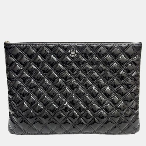 Chanel Black patent clutch large - Chanel - Modalova