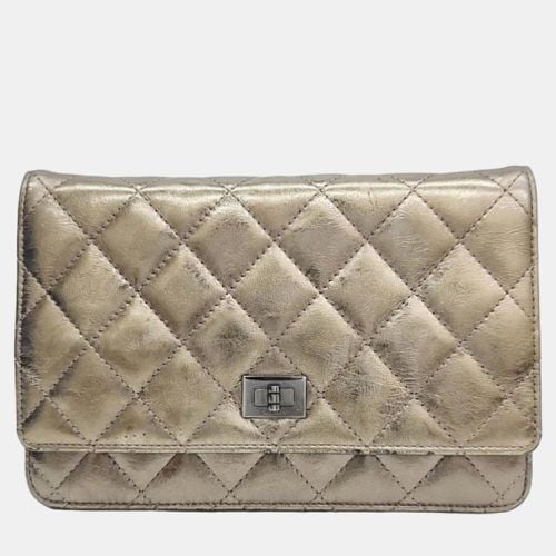 Chanel Grey Leather Reissue Wallet on Chain - Chanel - Modalova