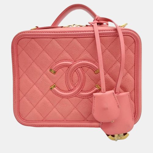 Chanel Pink Leather Medium Filigree Vanity Shoulder Bag - Chanel - Modalova