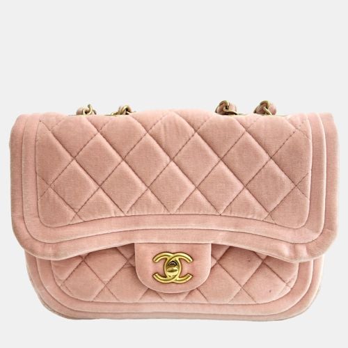 Chanel Pink Velvet Mini Flap Bag - Chanel - Modalova