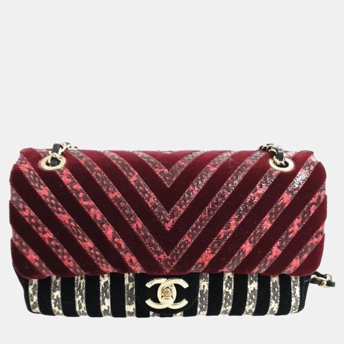 Chanel Multi Leather Velvet CC Python Chevron Limited Edition Flap Bag - Chanel - Modalova