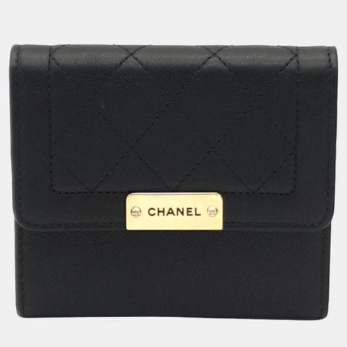 Chanel Black Leather half wallet A84161 - Chanel - Modalova