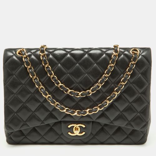 Chanel Black Quilted Leather Maxi Classic Double Flap Bag - Chanel - Modalova