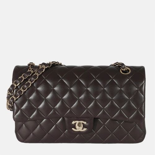 Chanel Brown Lambskin Leather Medium Classic Double Flap Shoulder Bag - Chanel - Modalova