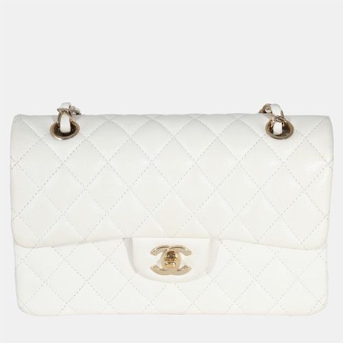 Chanel White Quilted Caviar Small Classic Double Flap Bag - Chanel - Modalova