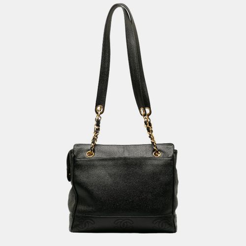 Chanel Black Caviar Leather Triple CC Tote Bag - Chanel - Modalova