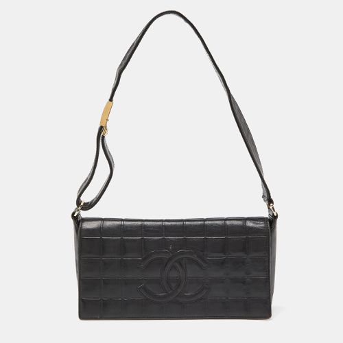 Chanel Black Chocolate Bar Leather Vintage Flap Bag - Chanel - Modalova