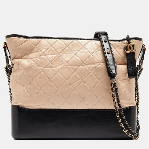 Chanel Black/Light Pink Quilted Leather Large Gabrielle Hobo - Chanel - Modalova