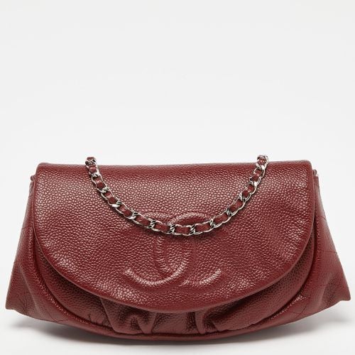 Chanel Red Quilted Caviar Leather Half Moon Wallet On Chain - Chanel - Modalova