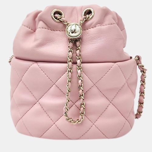 Chanel Pink Lambskin Leather Bucket Bag - Chanel - Modalova