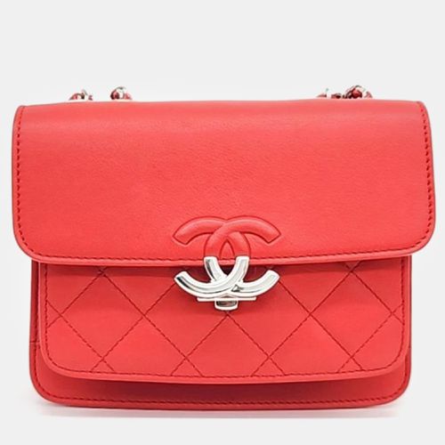 Chanel Red Leather Chain Shoulder Bag - Chanel - Modalova