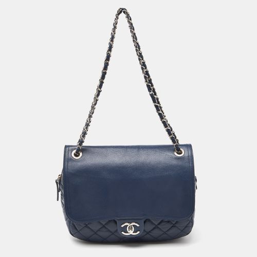 Chanel Blue Quilted Aged Leather Flap Shoulder Bag - Chanel - Modalova