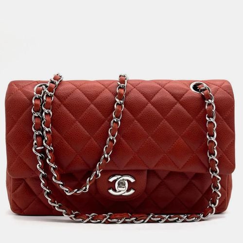 Chanel Red Lambskin Leather Medium Classic Double Flap Shoulder Bags - Chanel - Modalova