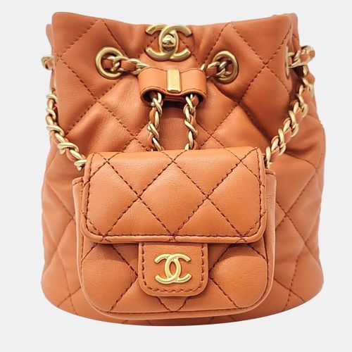 Chanel Orange Leather Small Backpack - Chanel - Modalova