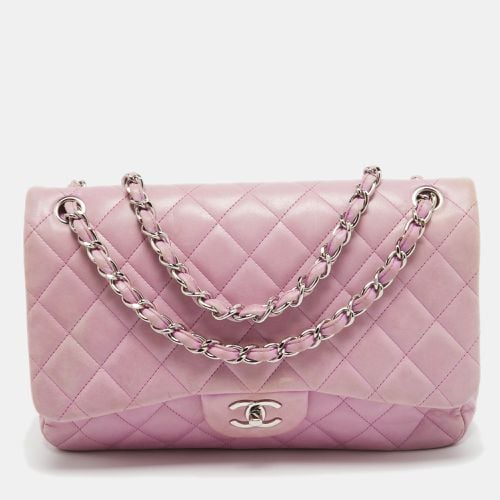 Chanel Lilac Quilted Lambskin Leather Jumbo Classic Double Flap Bag - Chanel - Modalova