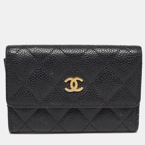 Chanel Black Caviar Quilted Leather CC Flap Card Case - Chanel - Modalova