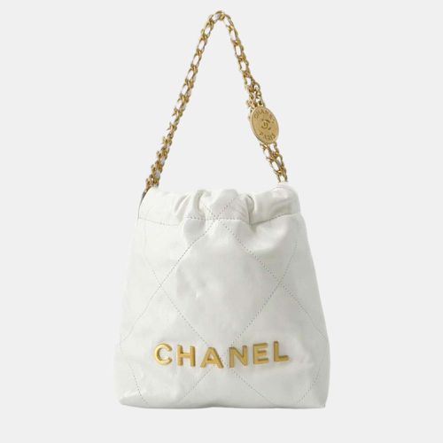 Chanel White Leather Mini Chain Hobo Bag - Chanel - Modalova