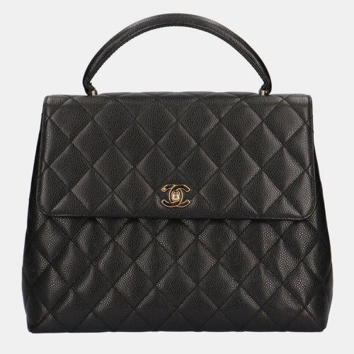 Chanel Black Caviar Leather Vintage Kelly Bag - Chanel - Modalova