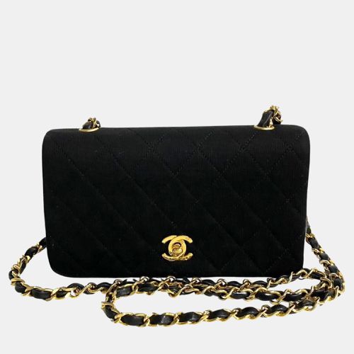 Chanel Black Jersey Full Flap Bag - Chanel - Modalova