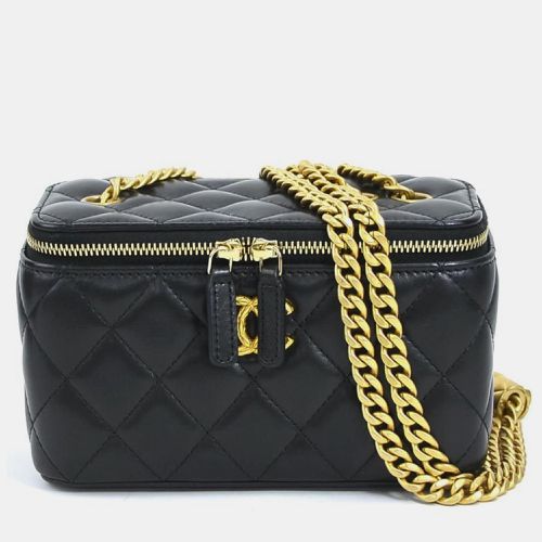 Chanel Black Quilted Lambskin Pearl Crush Vanity Box - Chanel - Modalova