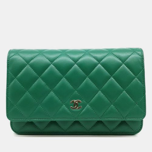 Chanel Green Lamskin WOC Mini Crossbody Bag - Chanel - Modalova