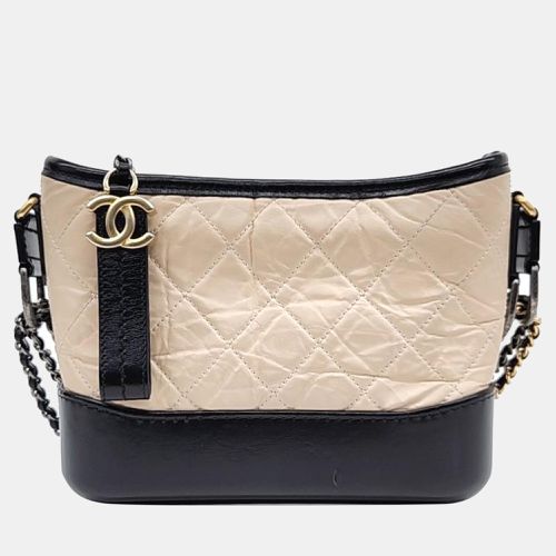 Chanel Black/Beige Leather Small Gabrielle Hobo Bag - Chanel - Modalova