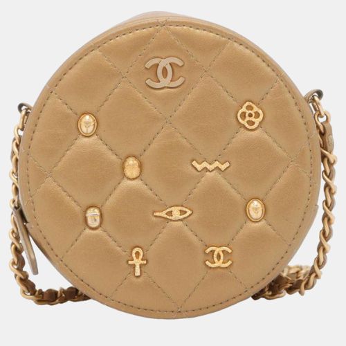 Chanel Gold Leather Paris-New York Egyptian Amulet Round Shoulder Bag - Chanel - Modalova