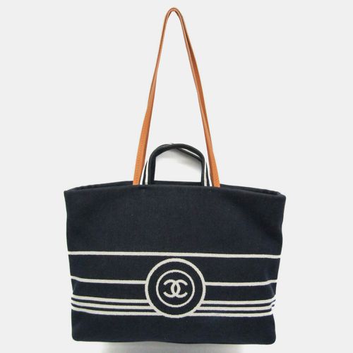 Chanel Blue/Brown Denim, Leather CC Tote Bag - Chanel - Modalova