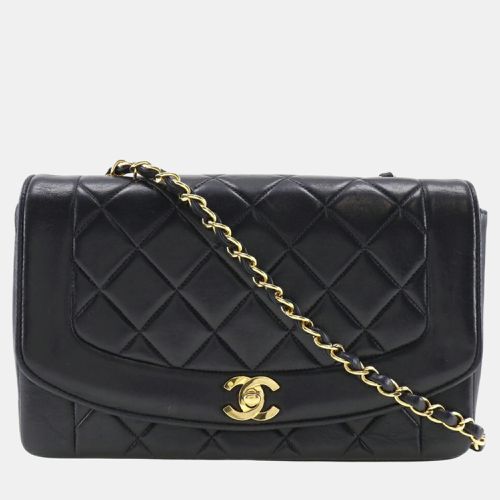 Chanel Black Leather Medium Vintage Diana Shoulder Bag - Chanel - Modalova